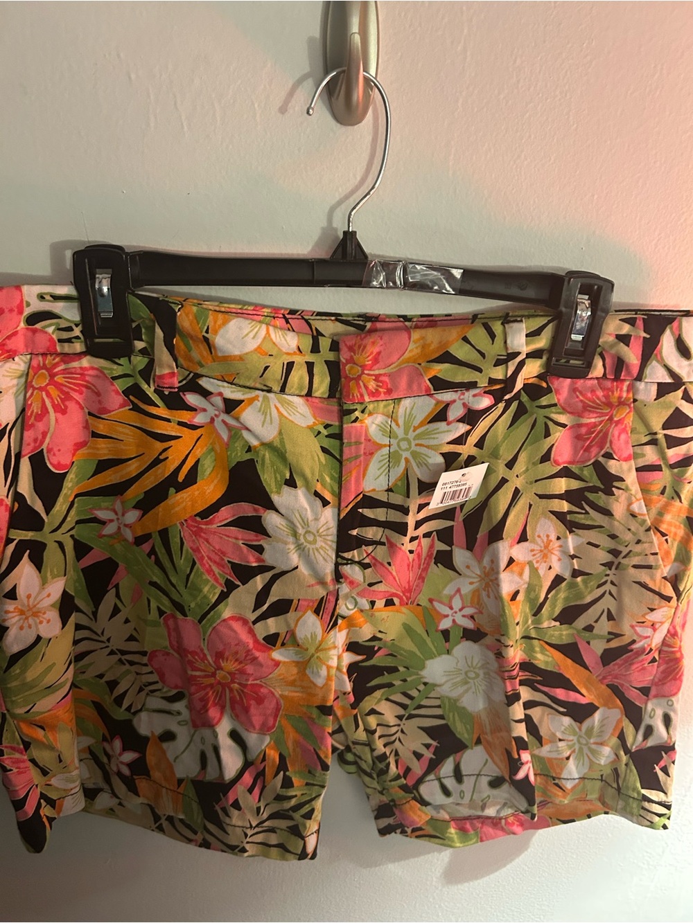 Caribbean Joe Floral Tropical Shorts - Black, Pink, Green, Orange, White